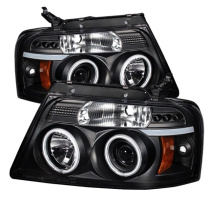 Ford F150 04-08 Strålkastare Projektor - Version 2 LED (Utbytbara LEDs) - Svarta Spyder Auto